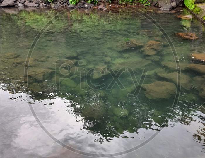 Clean pure water of river
