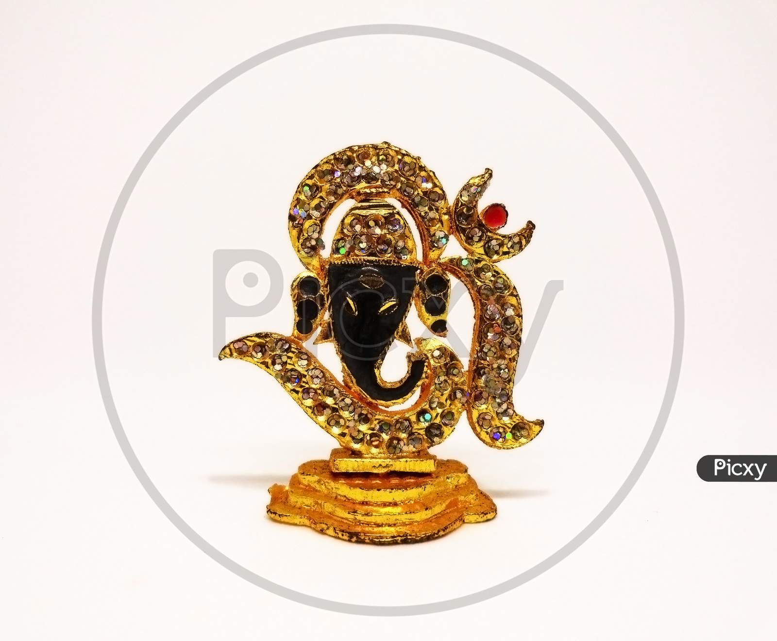 Replica of Hindu god lord Ganesha on white background