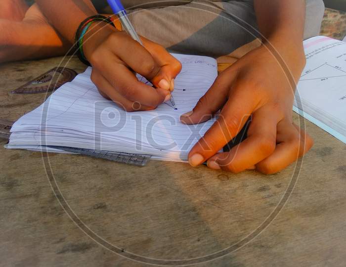 Kid doing homework