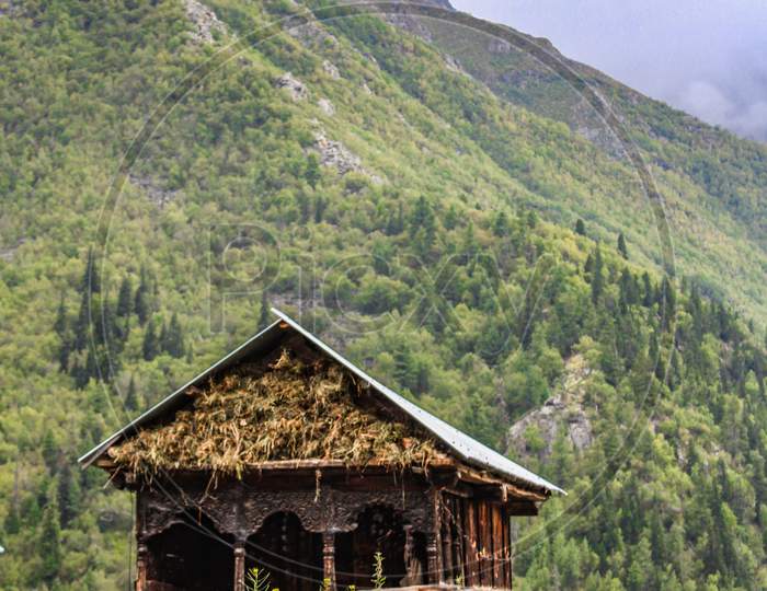 A house in a mountain village