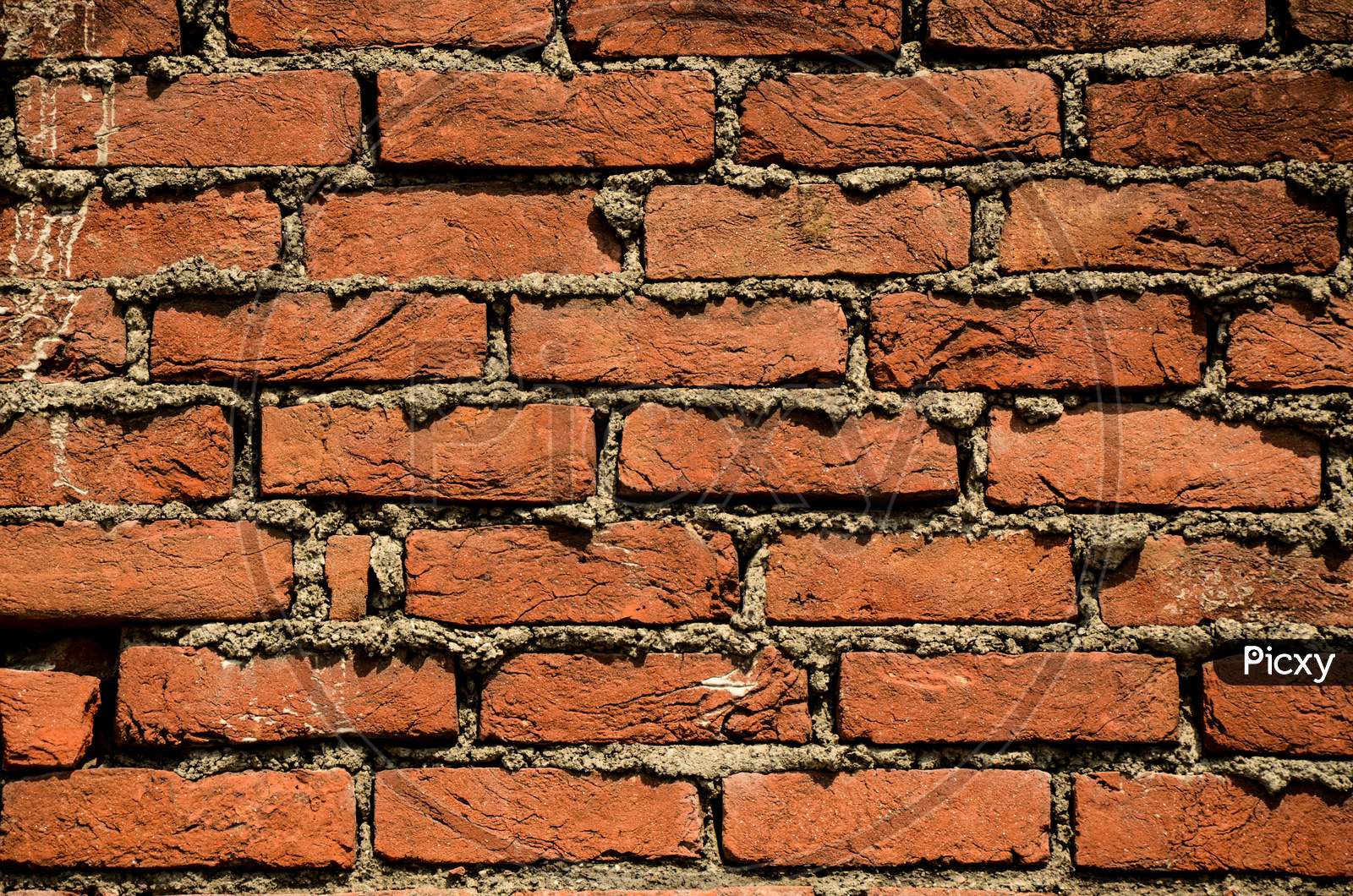 close up of old brick wall, selective focus.