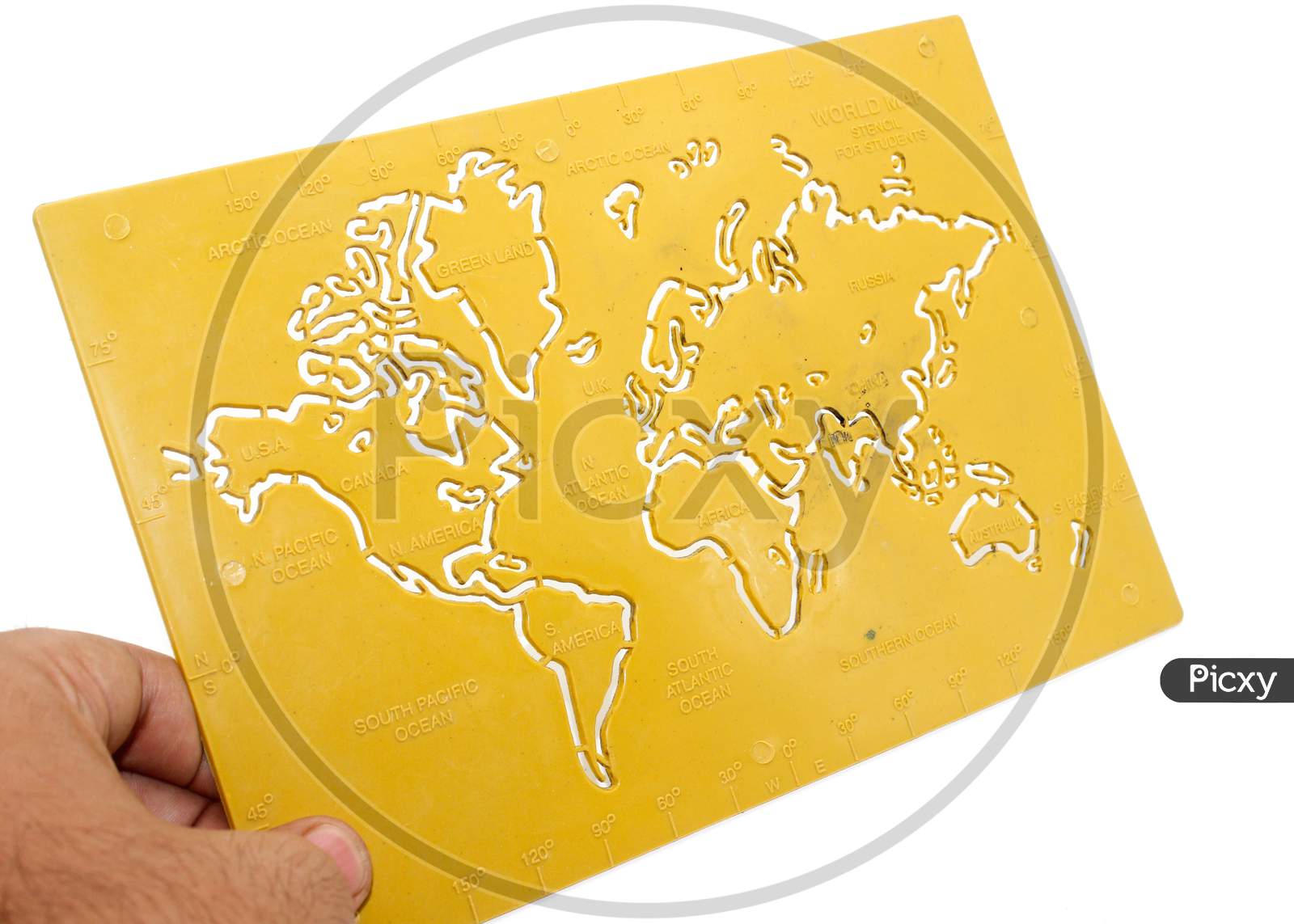 A Picture Of World Map With Selective Focus