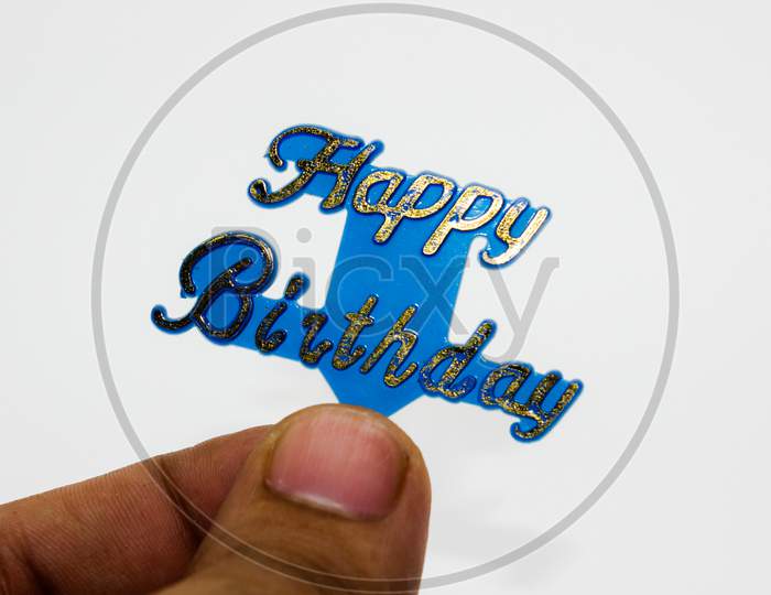 A Picture Of Happy Birthday Sign With White Background