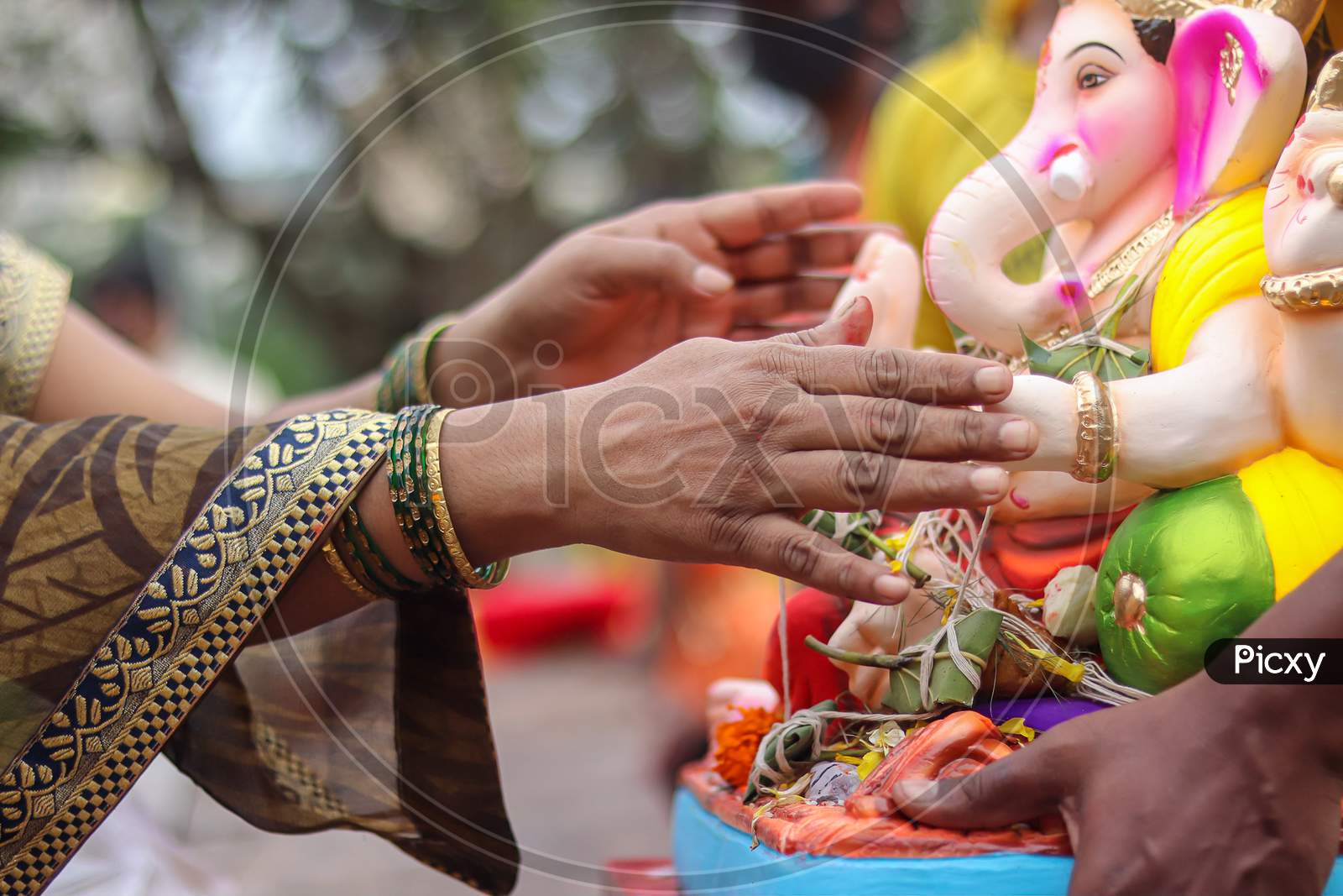 Ganesh visarjan candid photo at powai 2020 (covid 19)