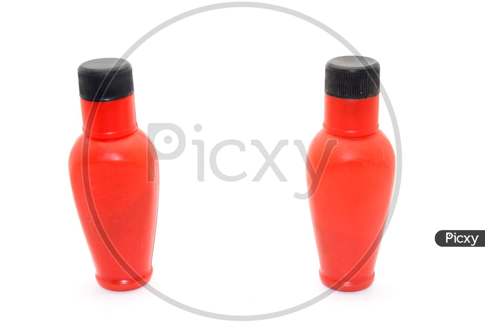A Picture Of Bottles On White Background