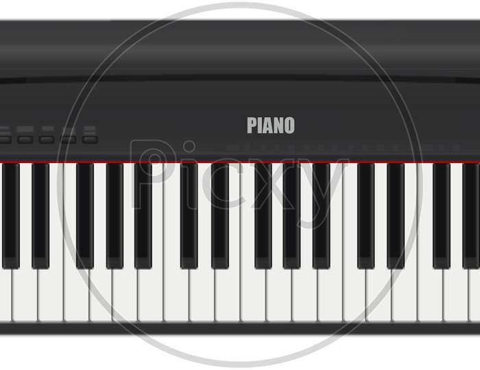 Electronic Piano 3D illustration