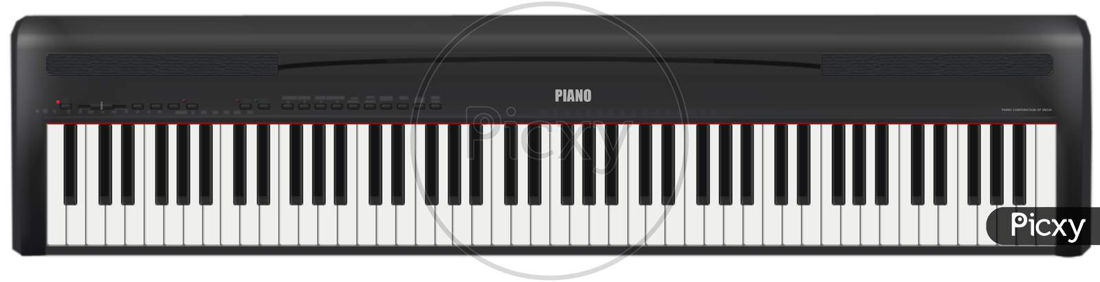 Electronic Piano 3D illustration
