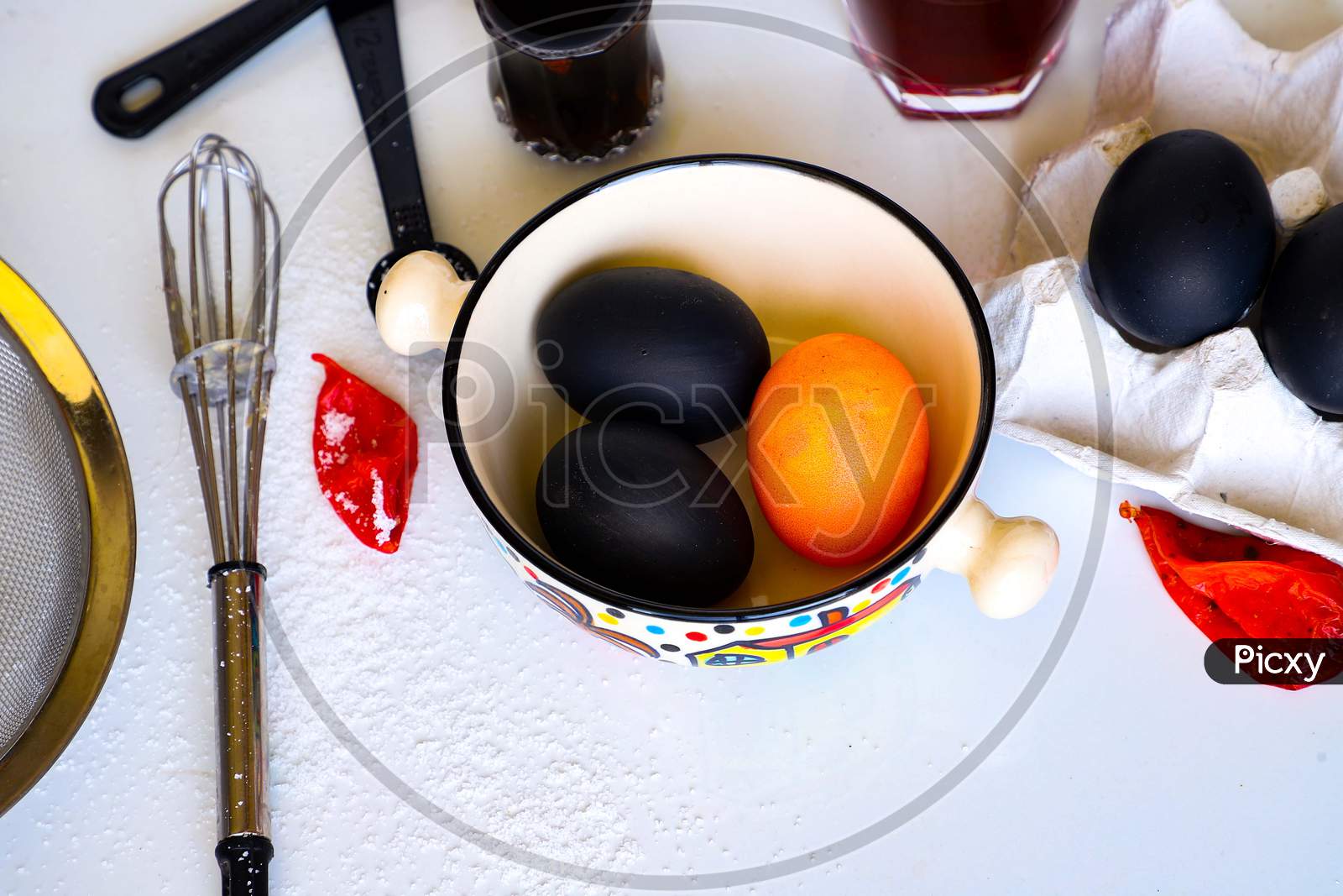 Black and Red eggs