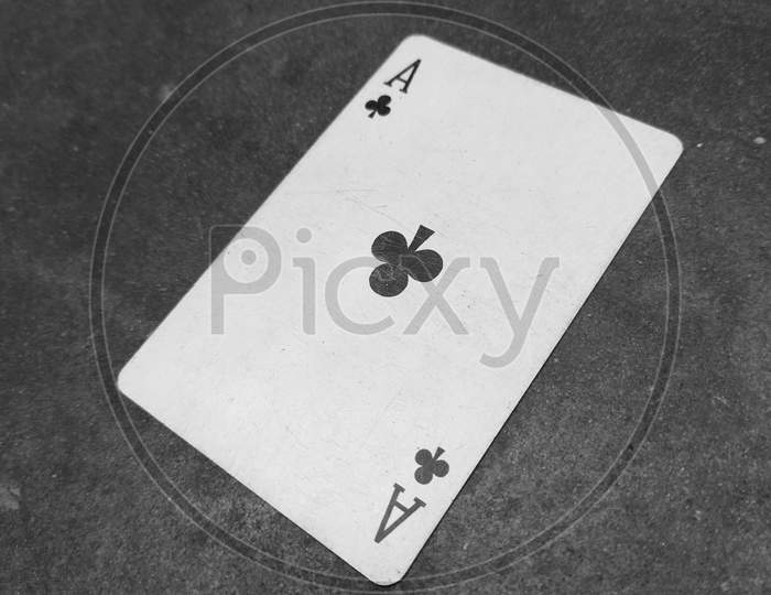 Playing card,macro photo
