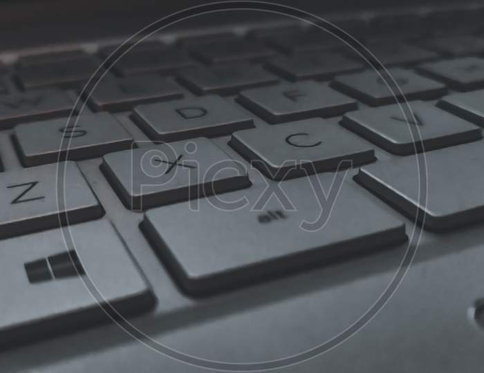 Close up shot of laptop