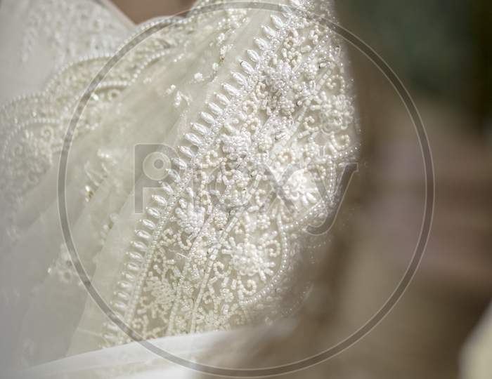 christian wedding saree worn by malayale christian brides