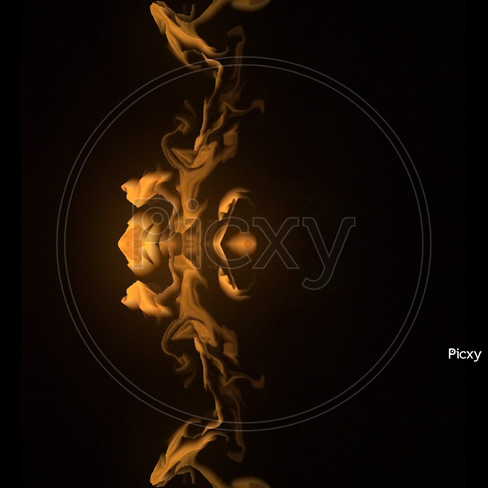 Fire with black background.