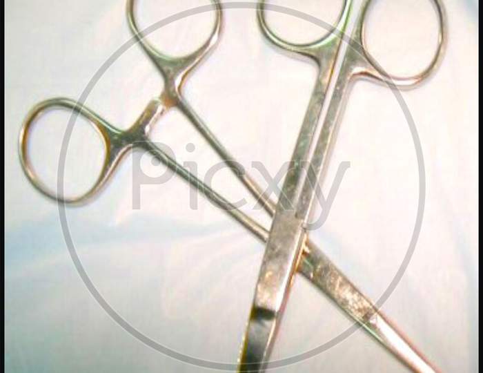 medical instrument two surgical scissors