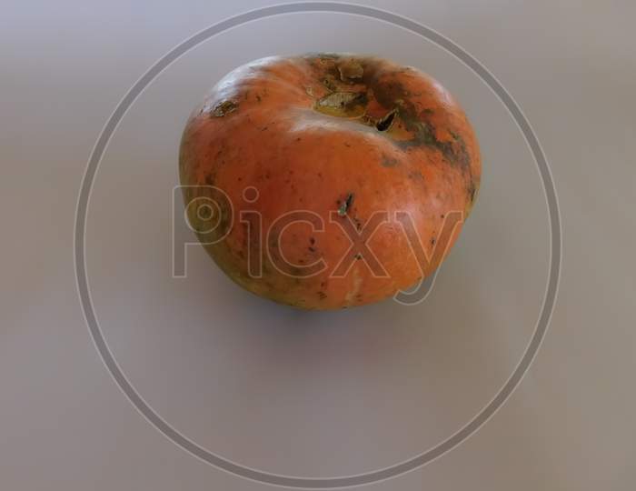 Closeup Of A Pumpkin Isolated On White Background