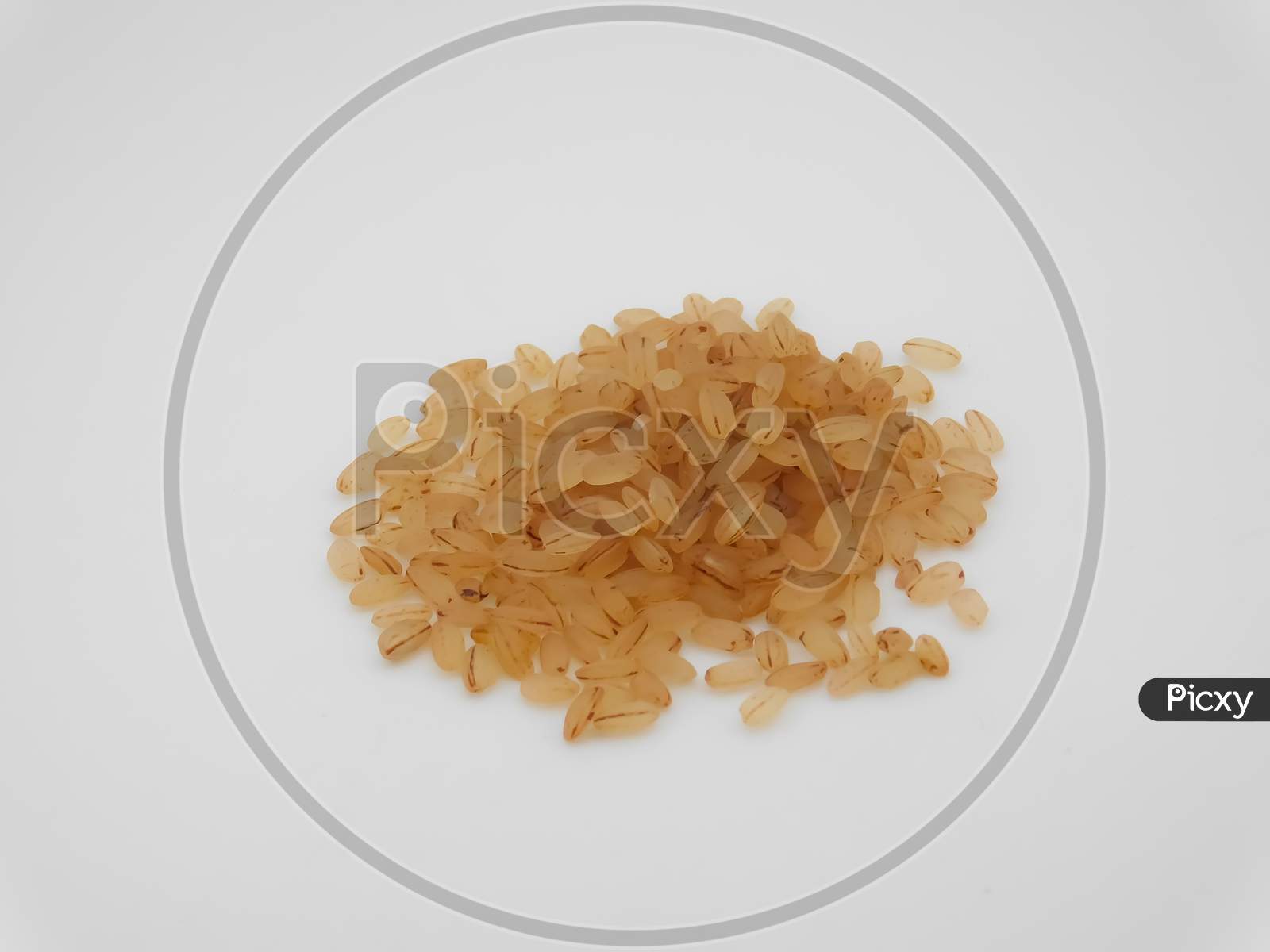 Closeup Of Rice'S Isolated On White Background