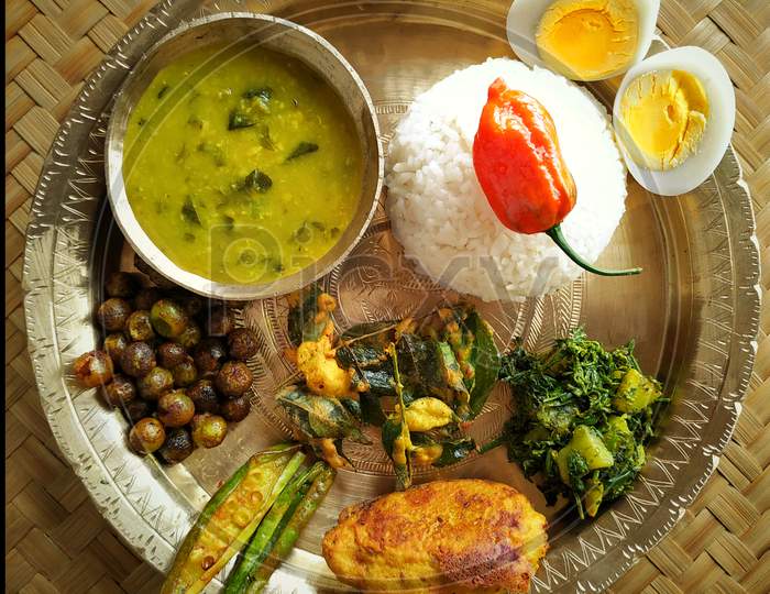 Assamese thali, Assamese Platter
