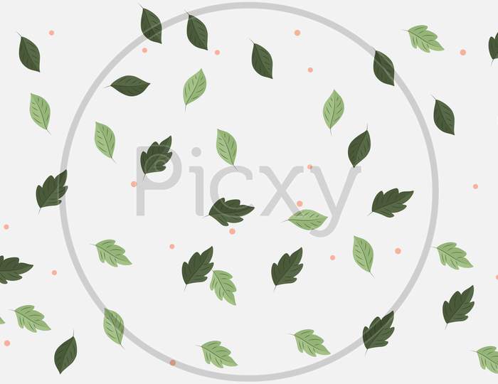 Green leaf design logo