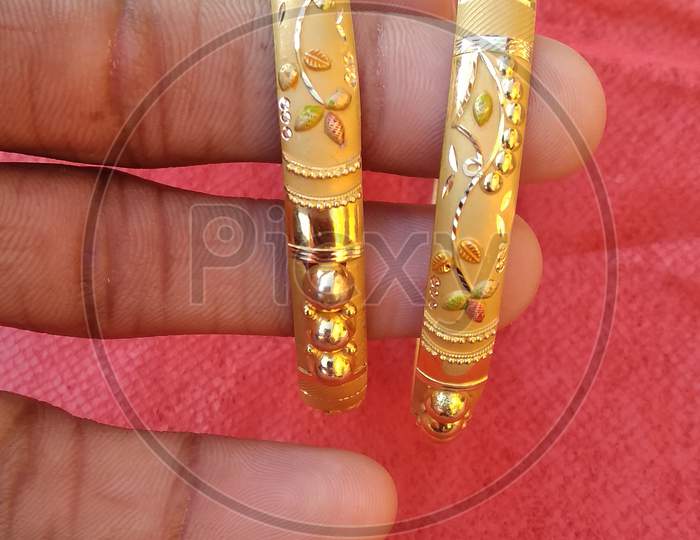 Golden Bangles made up of gold