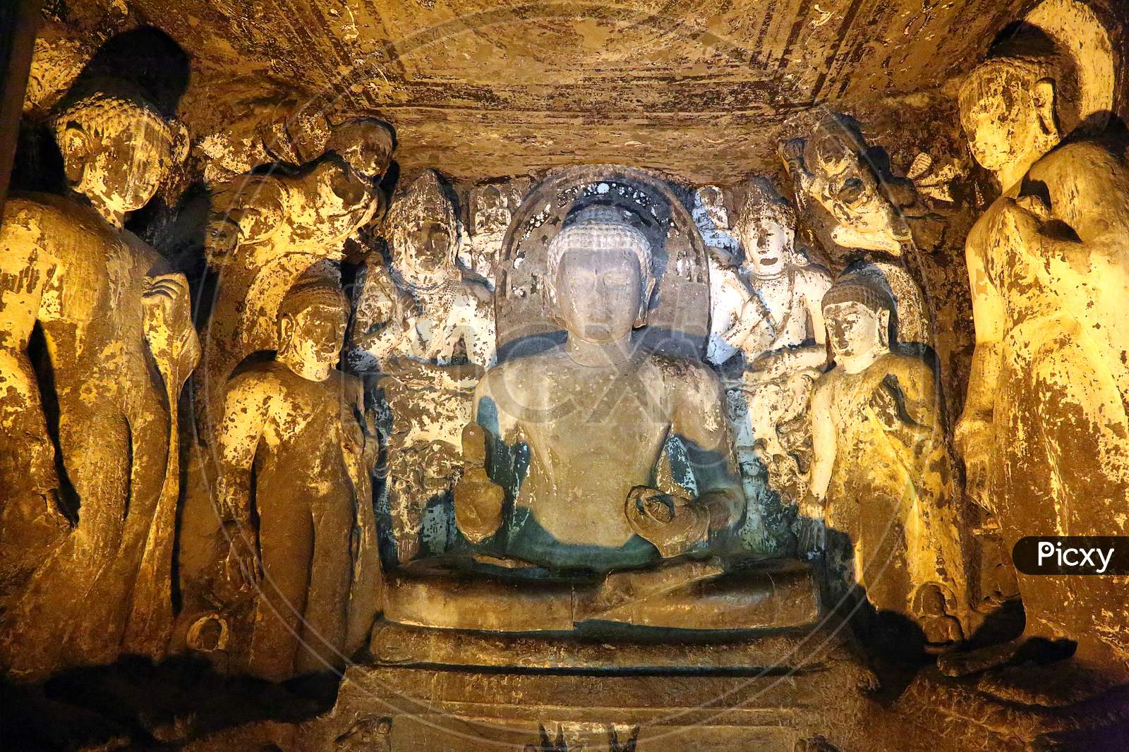 Lord Buddha At Ajanta Caves