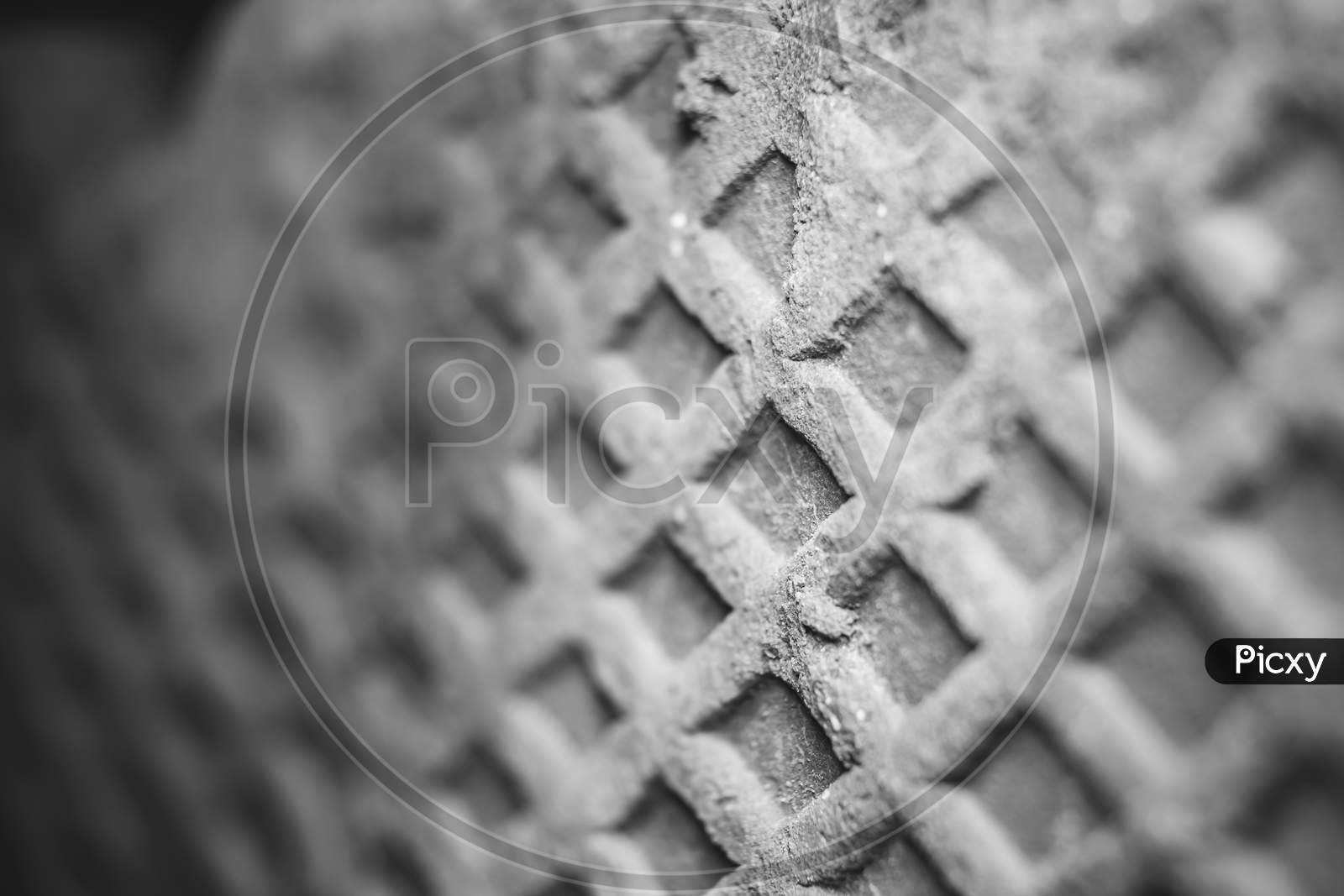 image-of-ice-cream-cone-cookies-close-up-high-magnification-closeup