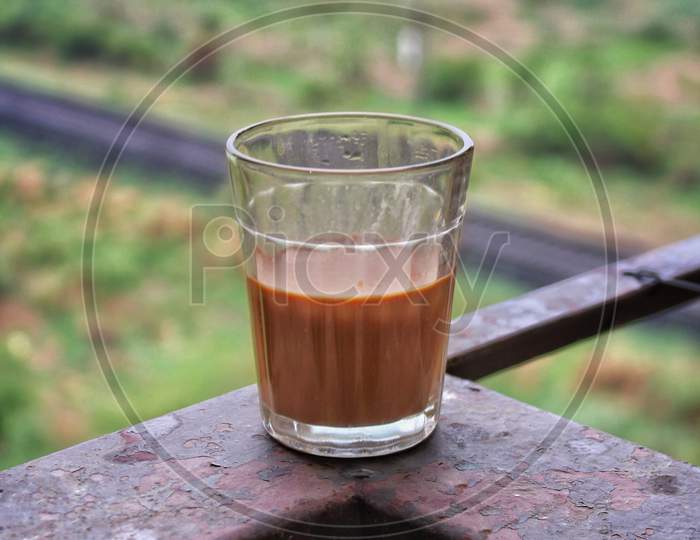 Indian cutting masala chai photo