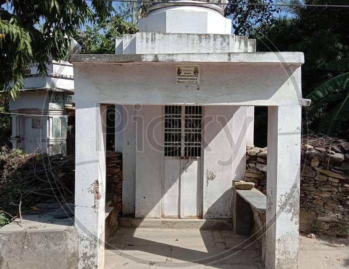 Small Temple  Or Mandir  In Indian  Village
