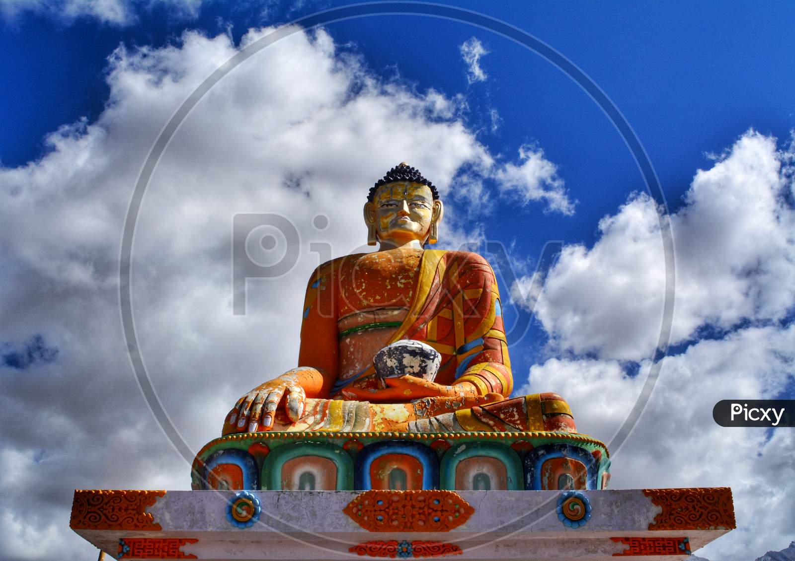 Huge Buddha statue at Langza in Spiti Valley