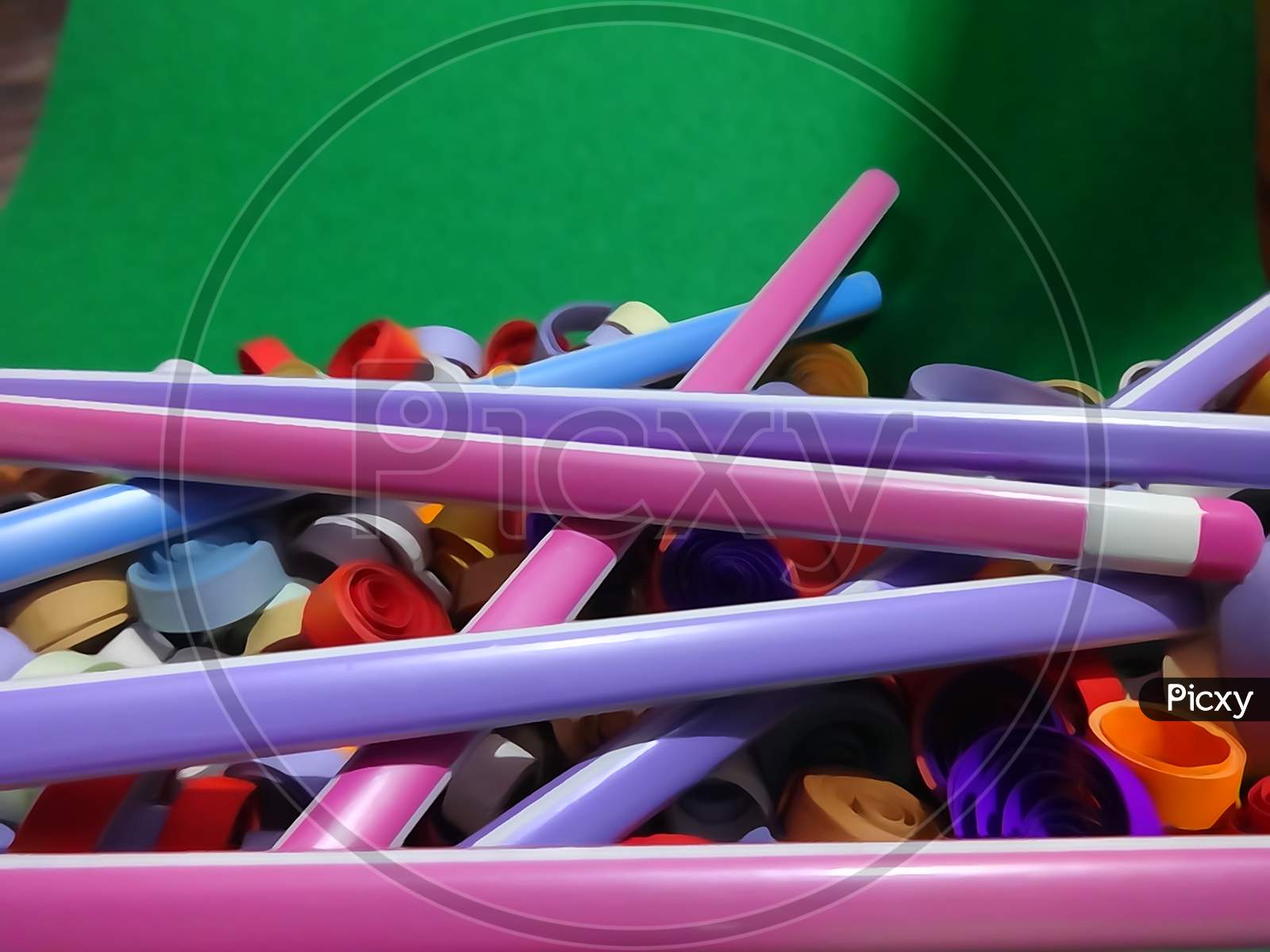 Pencil craft color sticks paper craft