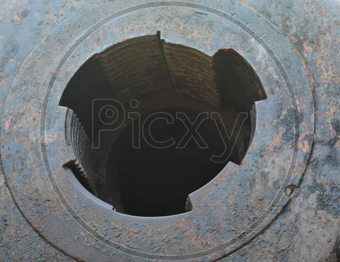 A Cannon Hole Where The Ball Was To Be Entered For Firing