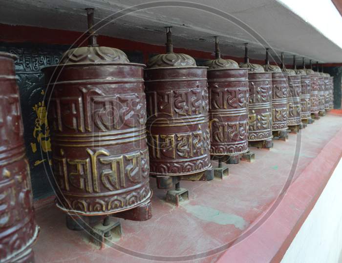 Bhuddhist Prayer wheels