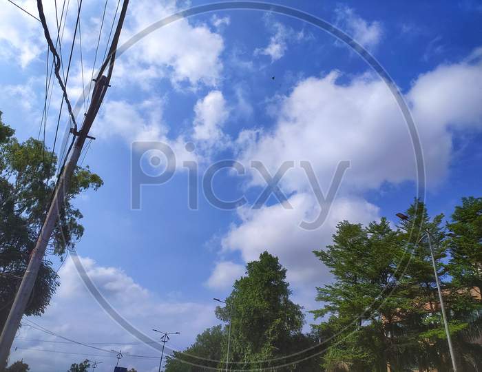 Blue sky and clouds nature photography