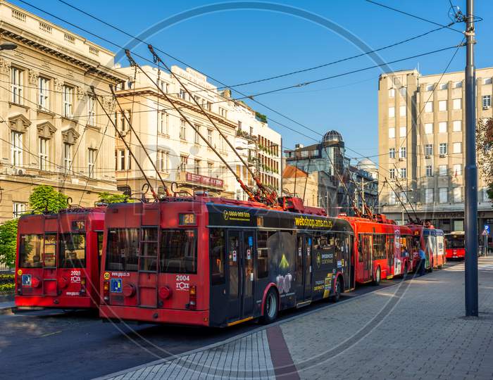 Trolleybuses Of The Public Transport Company "Belgrade" In Belgrade, Serbia