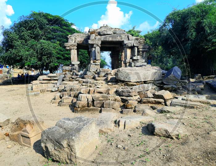 The historic temple at Ashta