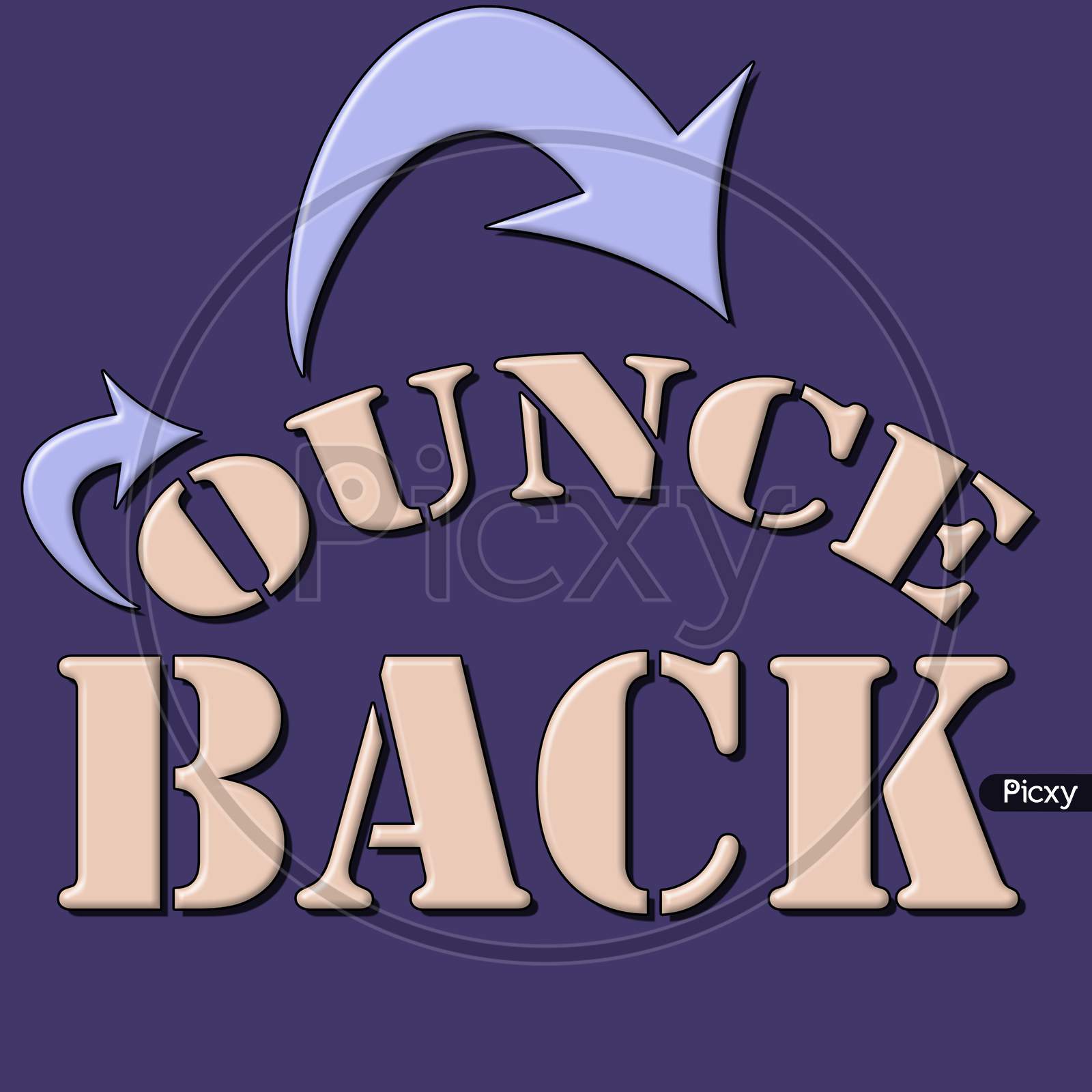 Bounce Back  Text And Textured Background