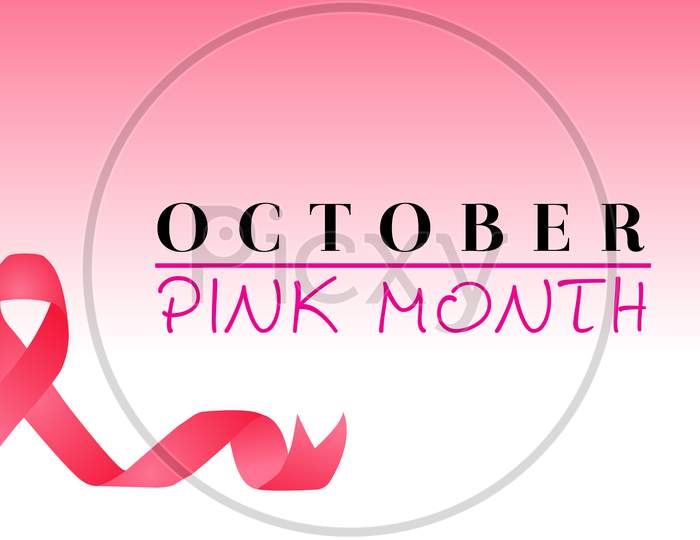 Vector Design For October, Pink Month