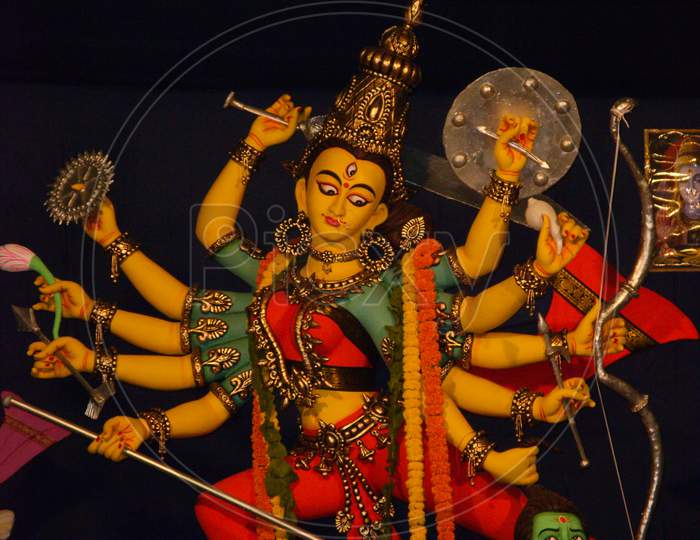 Durga Idol Of Kolkata Durga Puja Festival