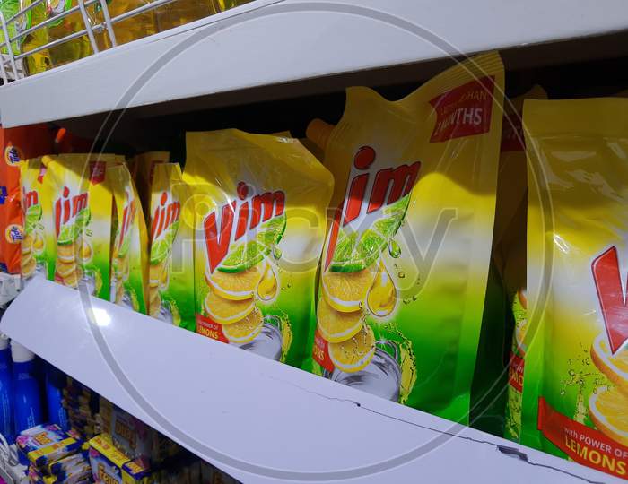 Delhi, India - October 05, 2020 : Vim Is The No. 1 Dishwashing Brand In India.