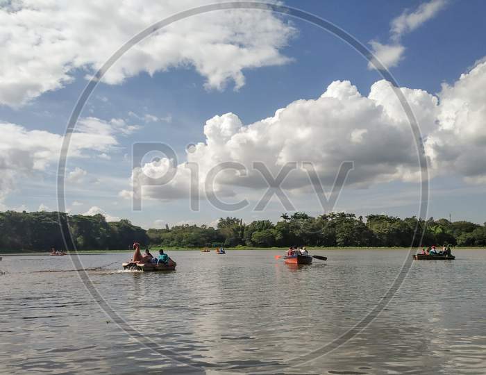 Mysore - india /Karnataka - December 2018: Karanji lake in Mysore famous for boating