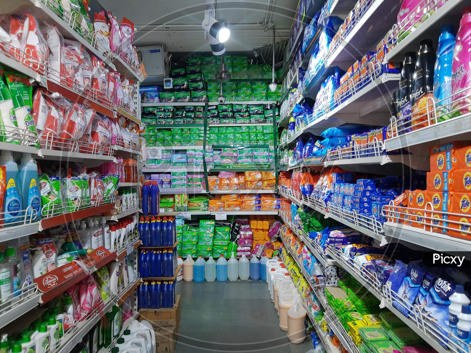 Delhi, India - October 05, 2020 : Product Display In Supermarket Shelf