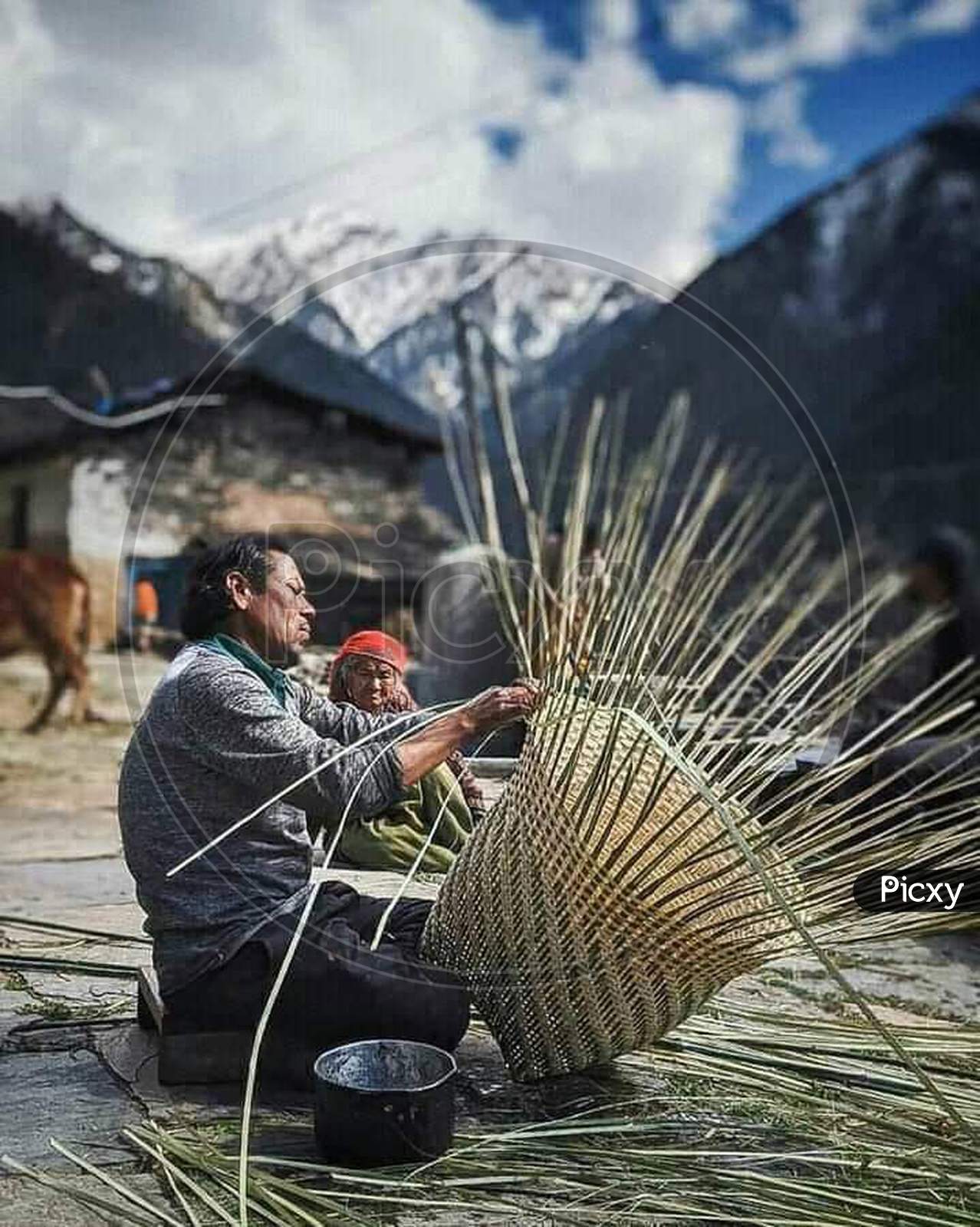 Bamboo pot