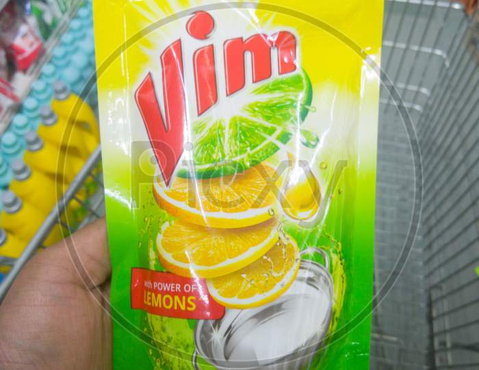 Delhi, India - October 05, 2020 : Vim Is The No. 1 Dishwashing Brand In India.