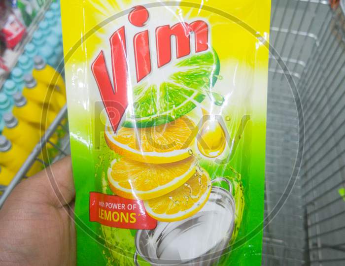 Delhi, India - October 05, 2020 : Vim Is The No. 1 Dishwashing Brand In India.