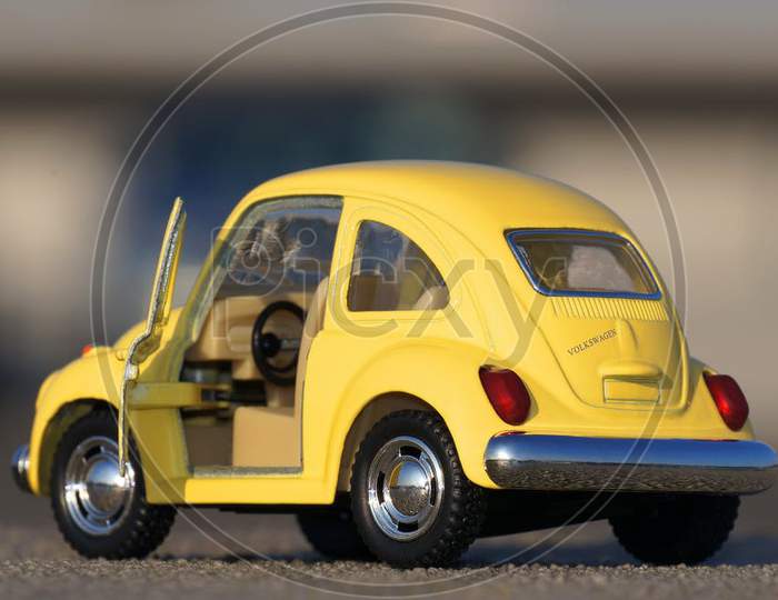 Macro shot of an toy car