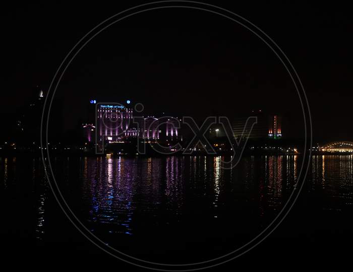 Night Photo Of City Reflection