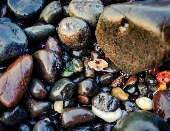 Beautiful pebble and stones