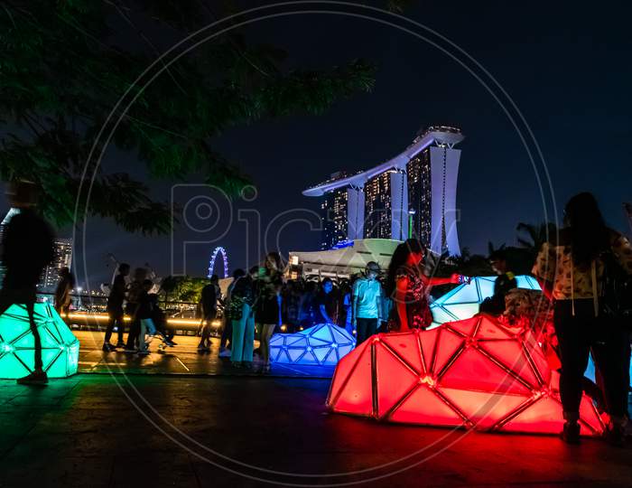 Ilight Singapore' Marina Bay Send, Singapore 11 2019.