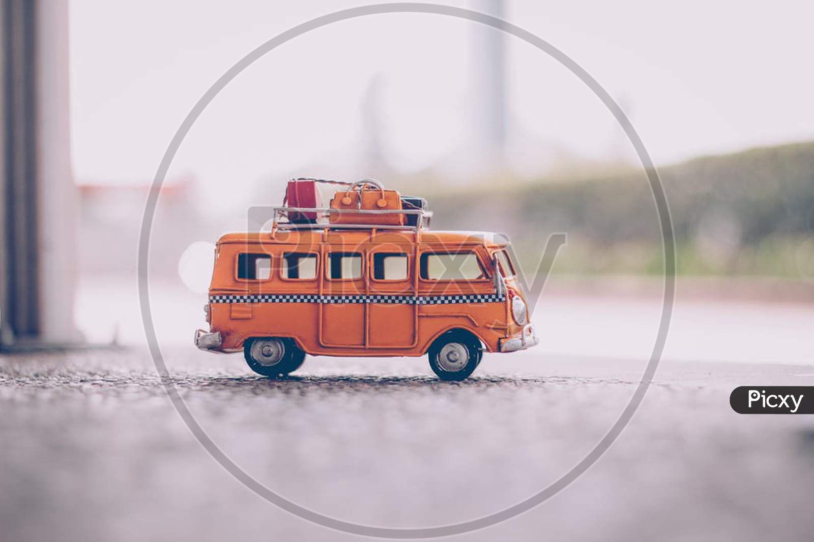 Macro shot of an toy van