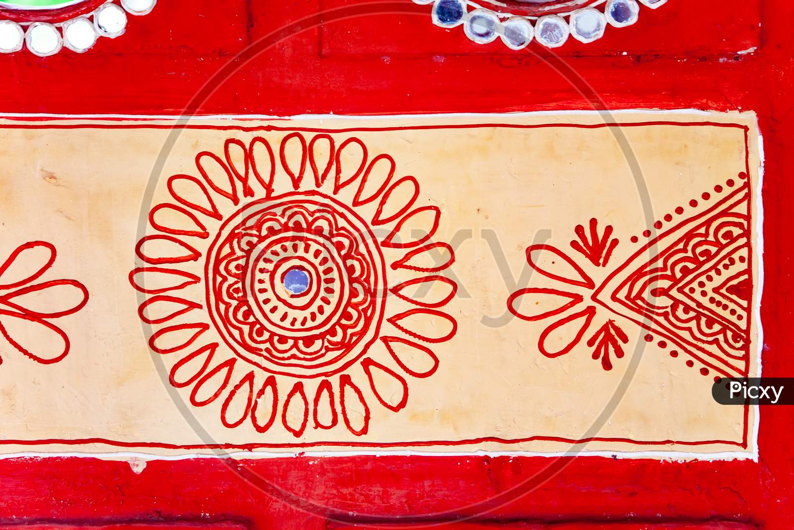 Indian Tribal Wall Art Painting Closeup