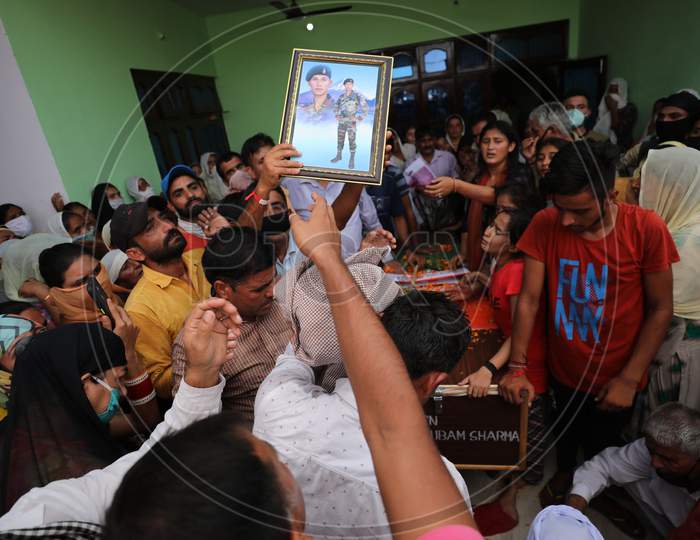 Martyr Rifleman Shubham Sharma of 8 JAKRIF, at RS Pura Sector in Jammu,  Oct. 2, 2020. Shubham Sharma lost his life in unprovoked firing by Pakistani forces along the Line of Control in Naugam sector of Jammu and Kashmir's Kupwara .