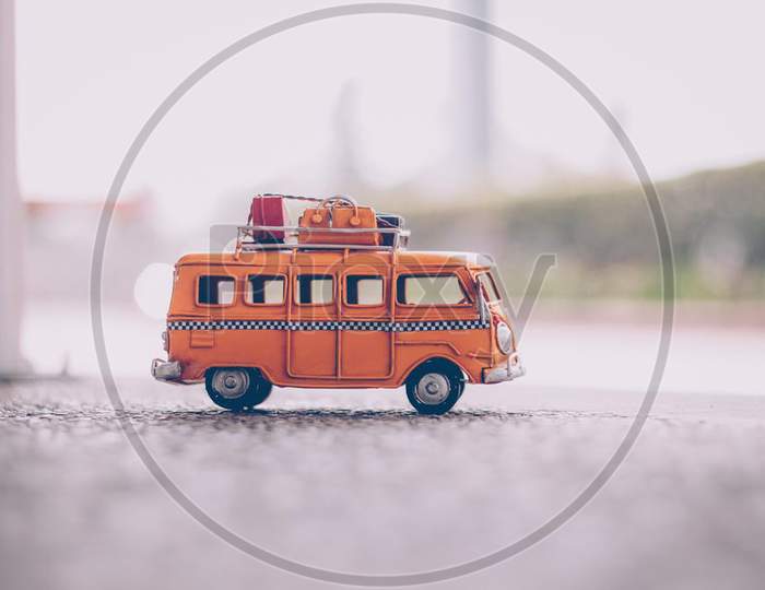 Macro shot of an toy van